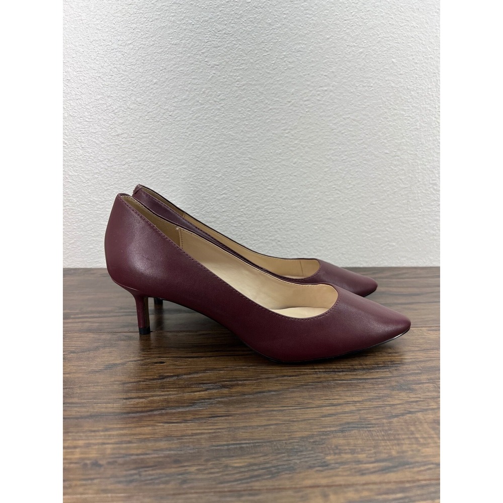 Brooks‎ Brothers Wine Leather Pointed Classic Pumps Women's Size 6.5
